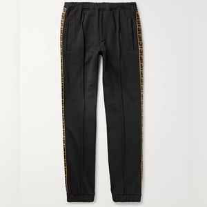 Fendi logo stripe track pants